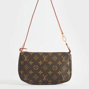 Authentic Louis Vuitton Pochette Accessoires Monogram Canvas Mini Shoulder Bag